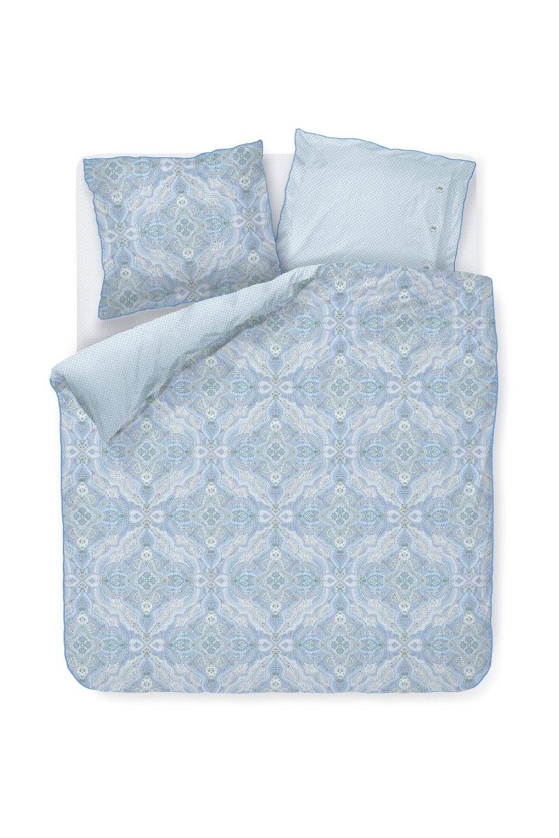 Duvet Cover Set Moon Flower Light Blue
