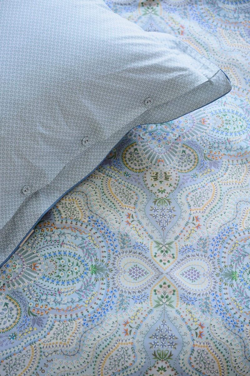 Duvet Cover Set Moon Flower Light Blue