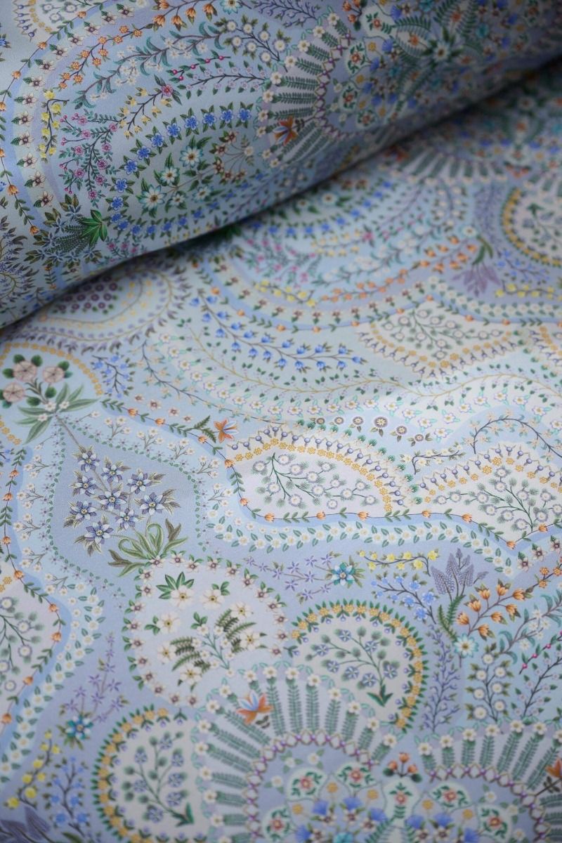 Duvet Cover Set Moon Flower Light Blue