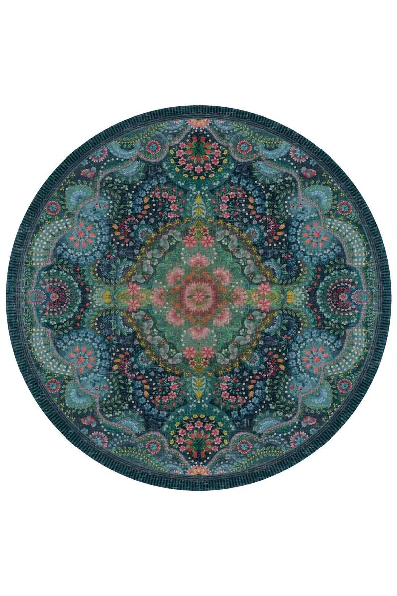 Tapis Rond Moon Delight by Pip Bleu Foncé