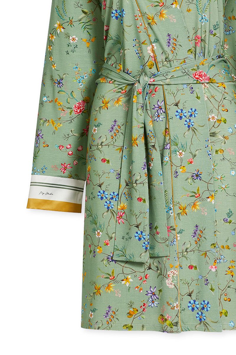 Kimono Petites Fleurs Groen