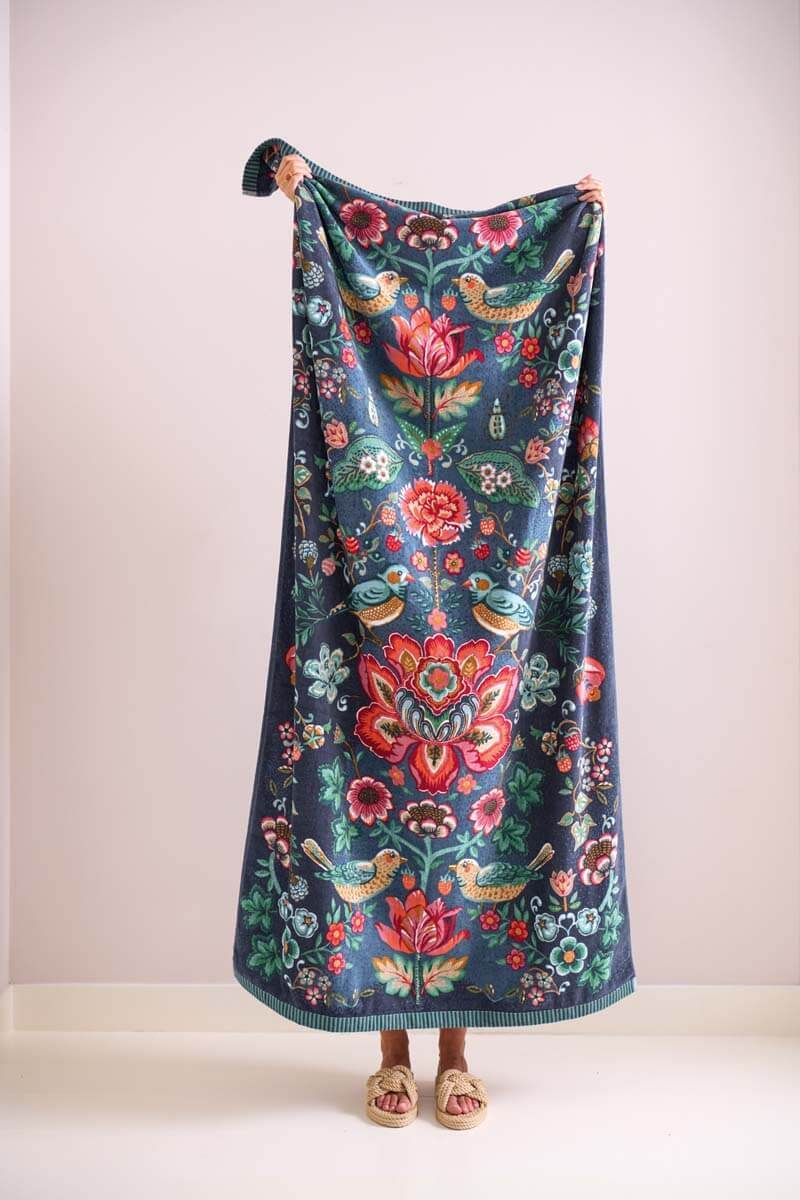 Beach Towel Oh My Darling Dark Blue
