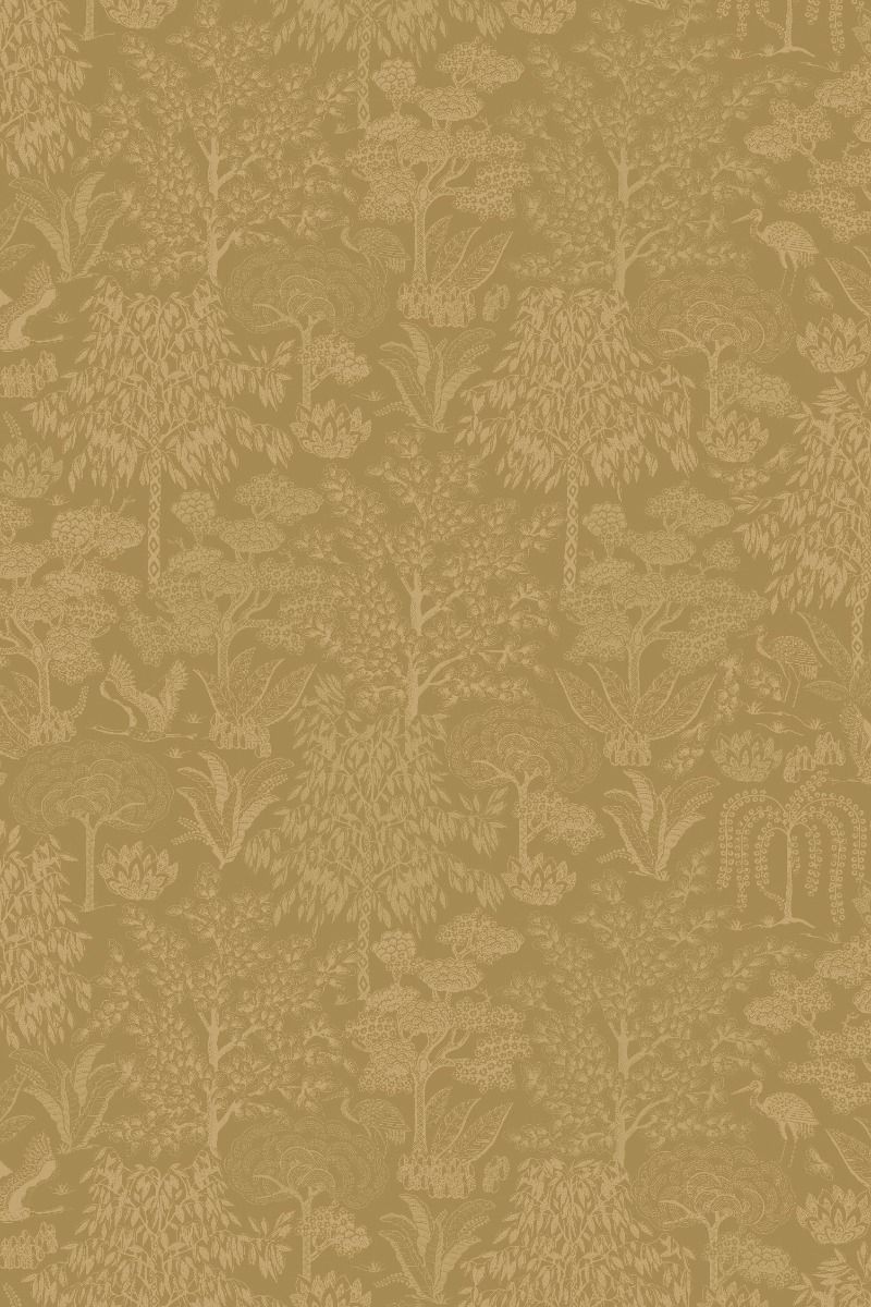 Pip Studio Origami Tree Non-Woven Wallpaper Ocher/Gold