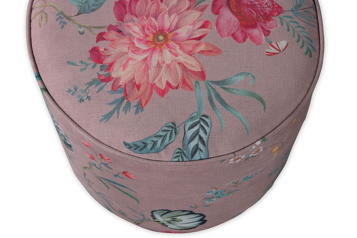 Hocker Medium Fleur Grandeur Rosa