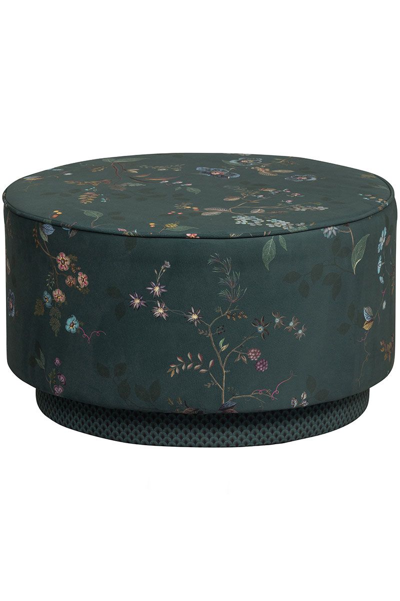 Stool Large Kawai Flower Green