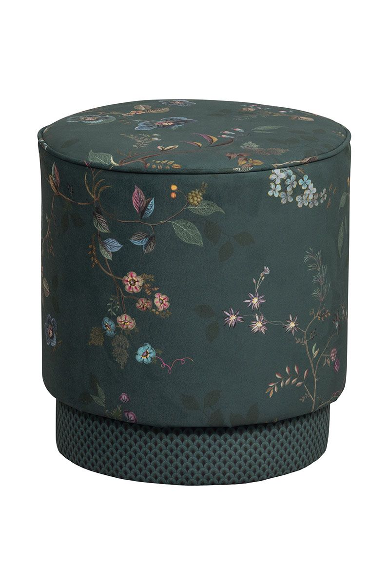 Pouf Moyen Kawai Flower Vert