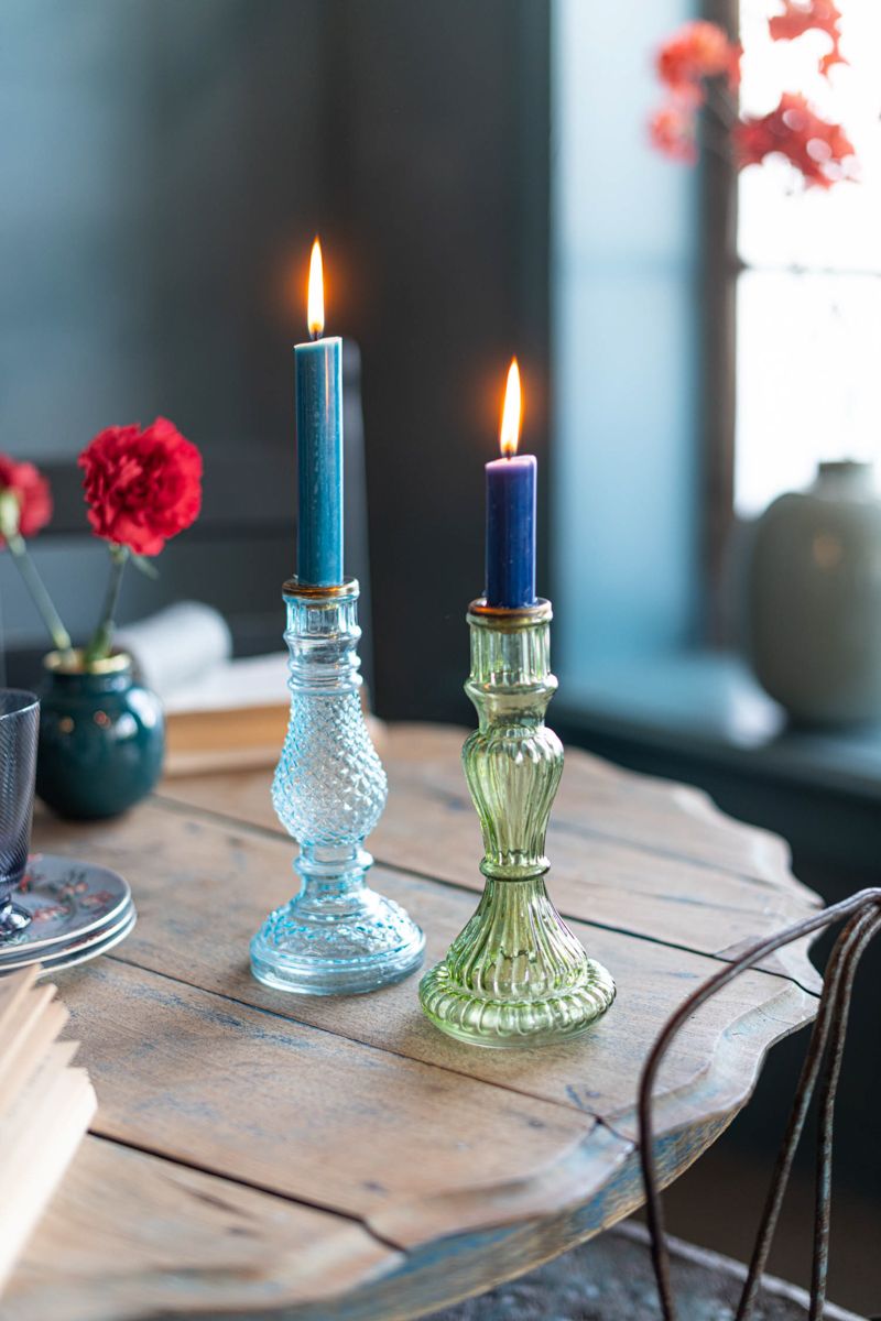 Set/2 Kerzenhalter Blau
