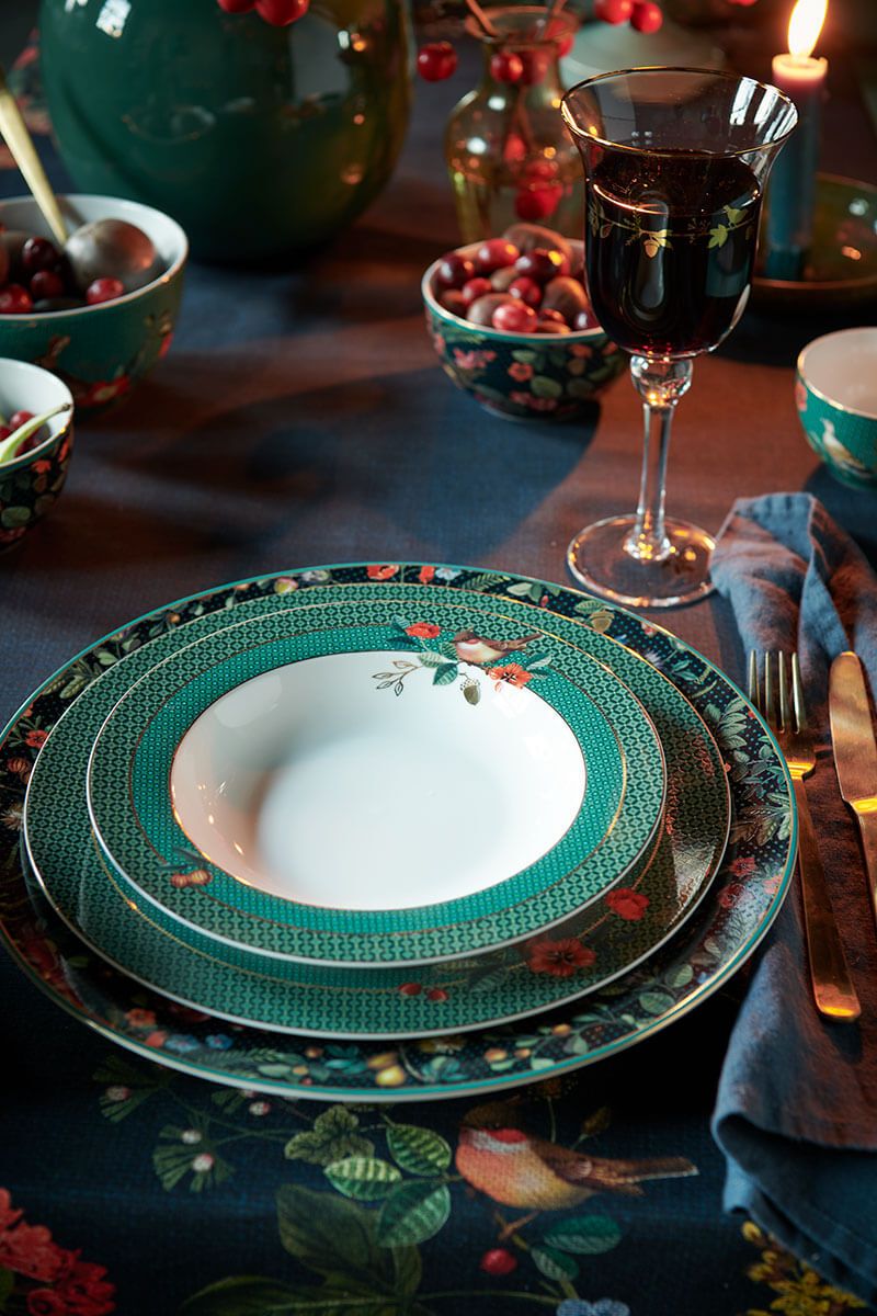 Winter Wonderland Deep Plate Green 21.5 cm