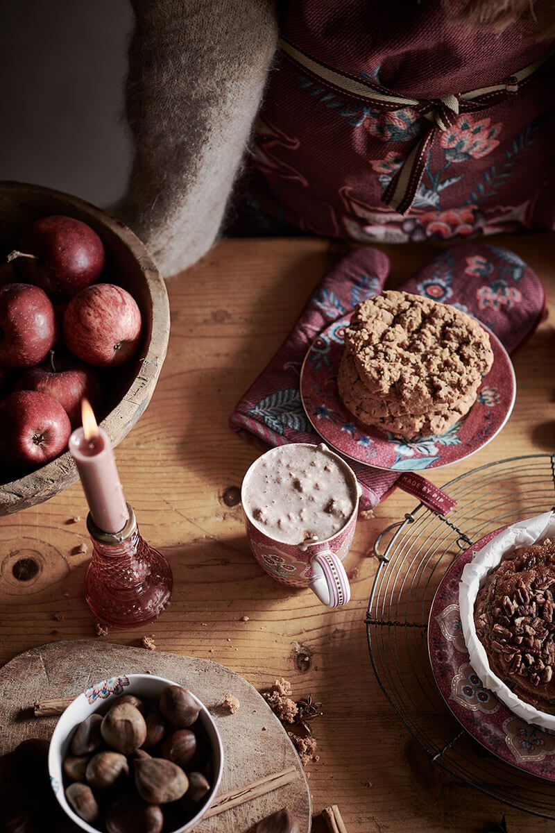 Tablier de Cuisine Flower Festival Rose Foncé