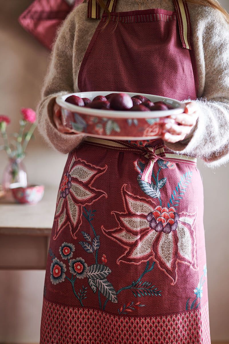 Flower Festival Apron Dark Pink