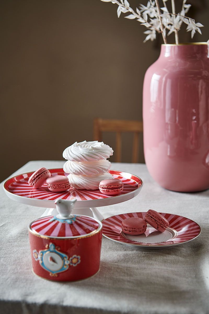 Love Birds Cake Tray Small Red/Pink