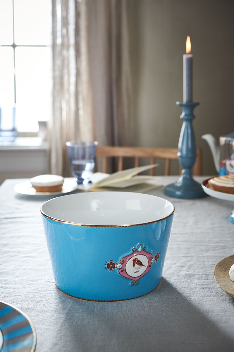 Love Birds Schale Blauw 20 cm