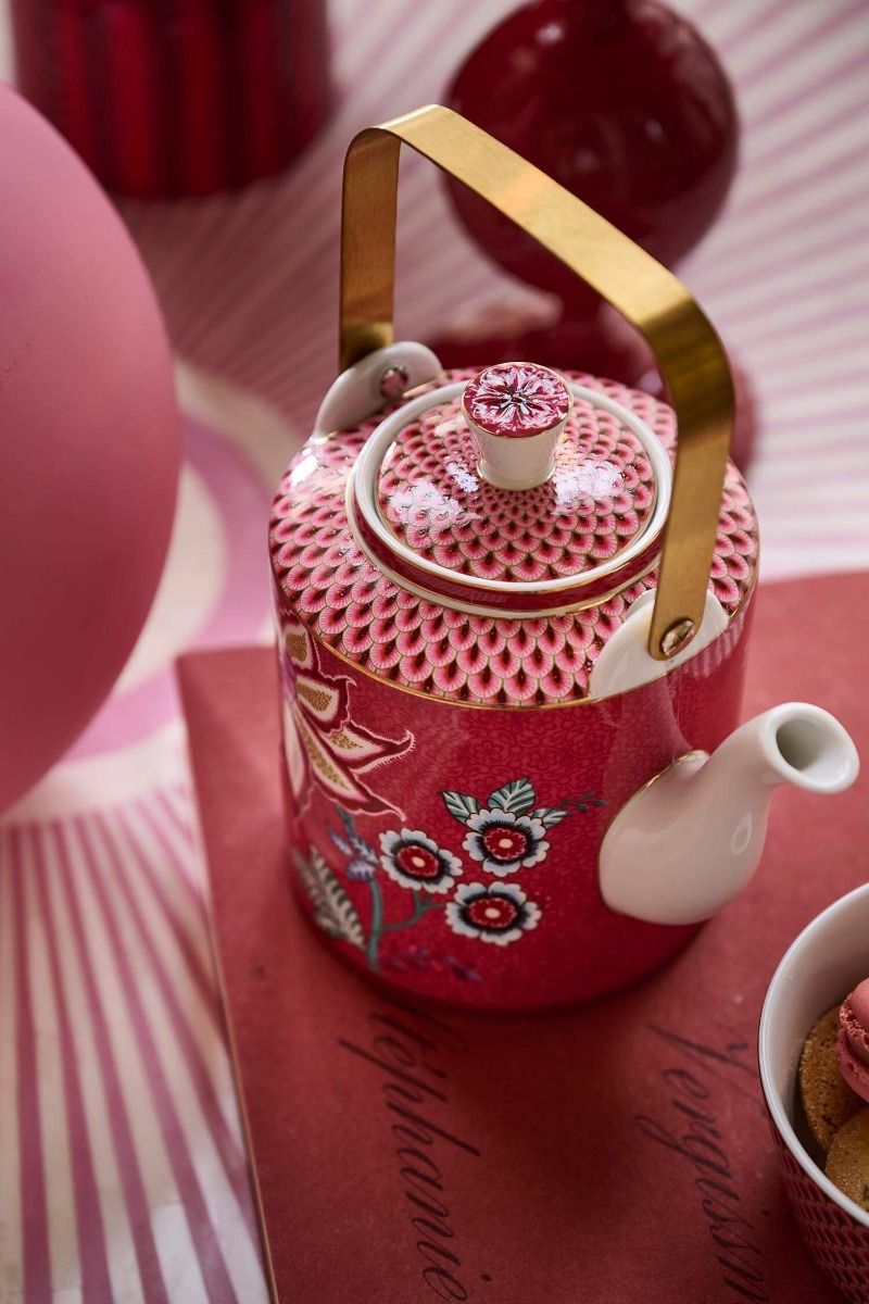 Théière Moyenne Oriental Flower Festival Rose Foncé