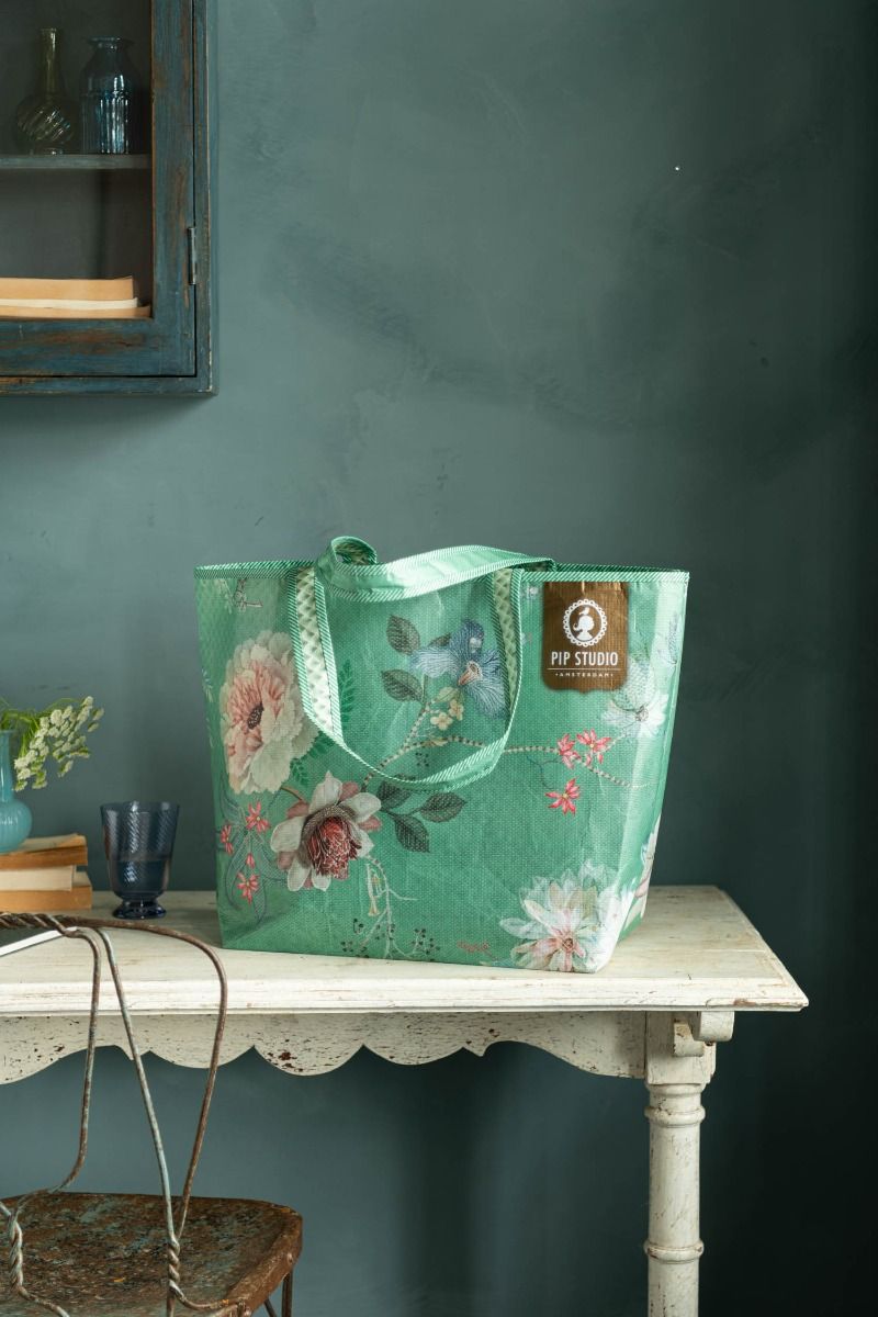 Aktion Tasche Tokyo Bouquet Grün 60x40x20cm