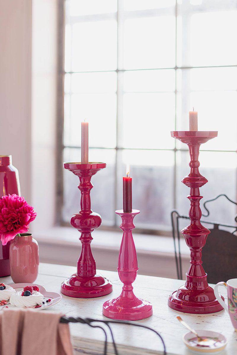 Candle Holder Pink 34 Cm