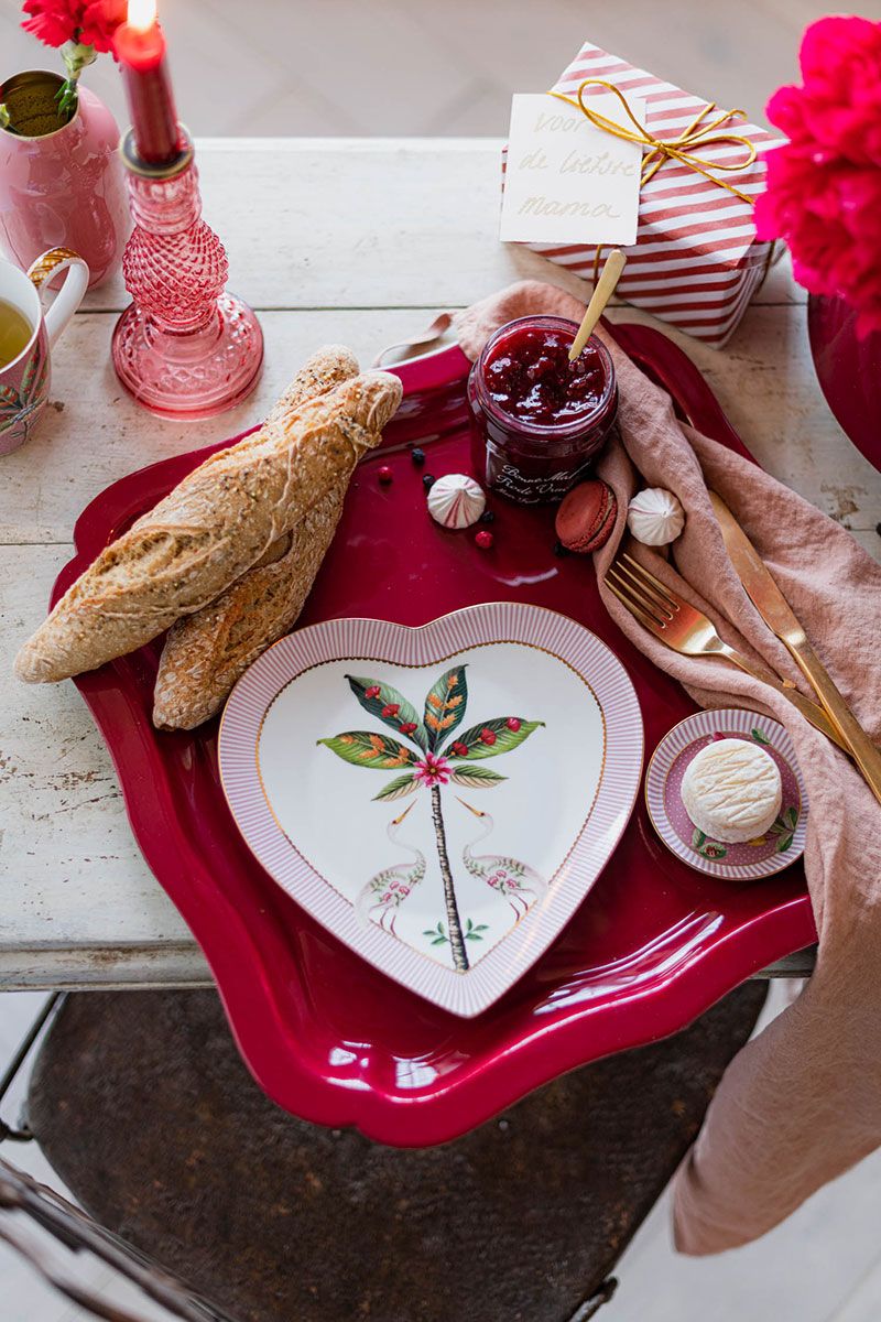 Lot de 2 Assiettes en Forme de Cœur La Majorelle Rosa