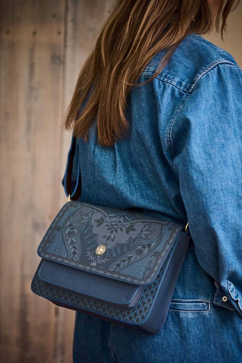 Schultertasche Kyoto Festival Blau