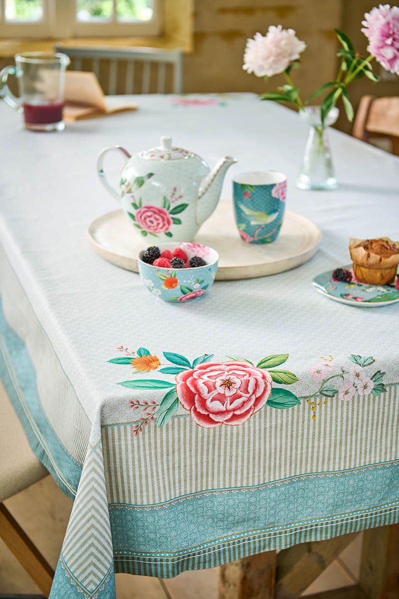 Blushing Birds Tablecloth Khaki