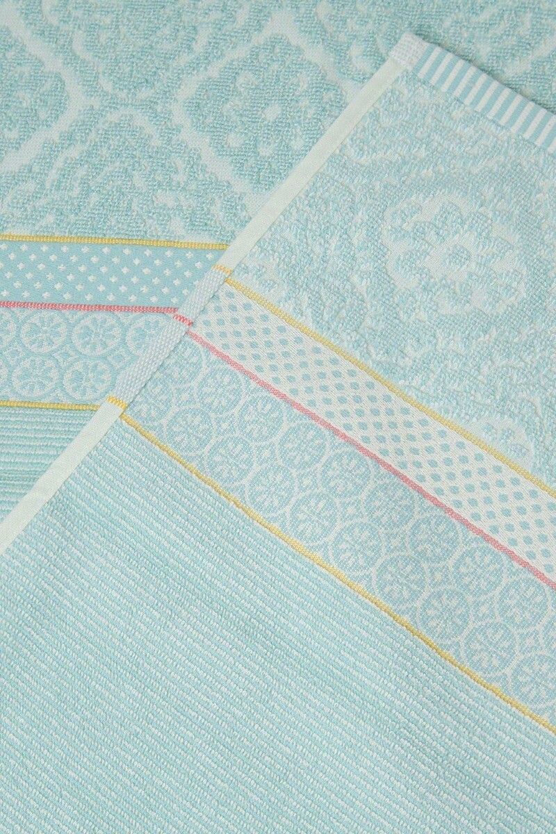 Baddoek Soft Zellige Blauw 55x100 cm