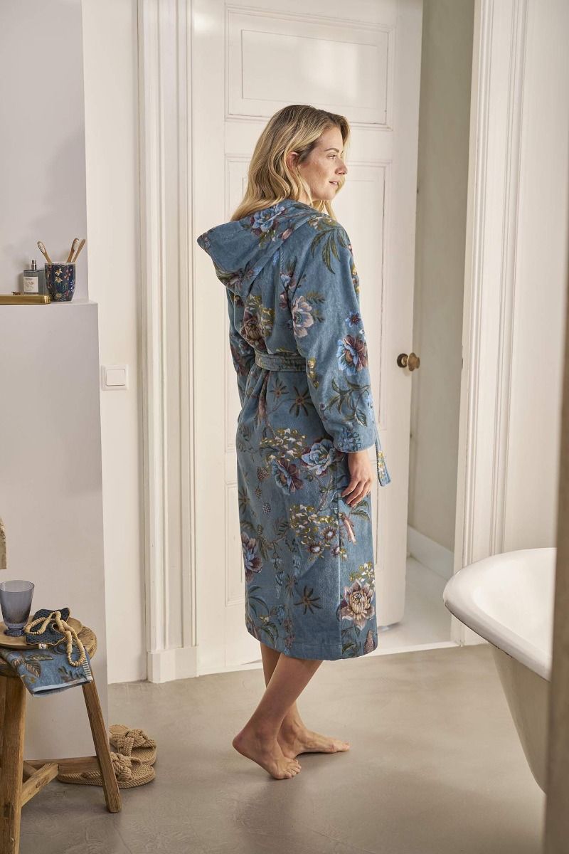 Bathrobe Secret Garden Blue