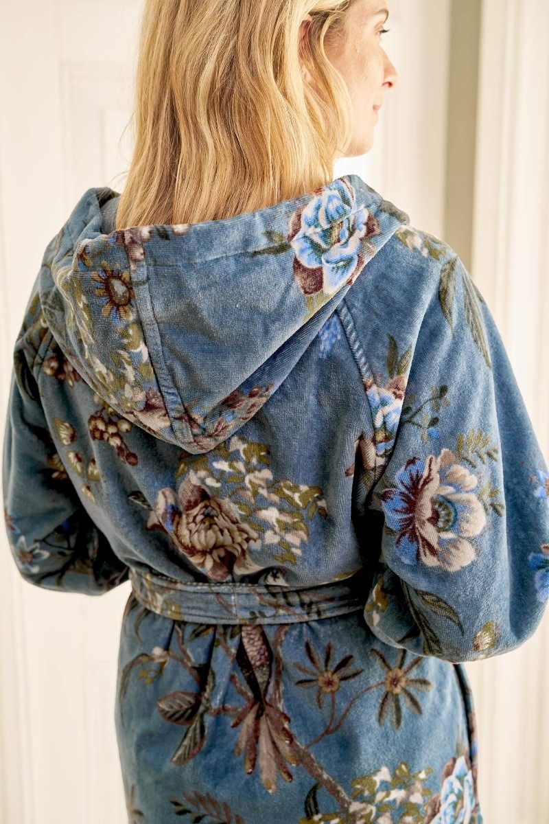 Bathrobe Secret Garden Blue