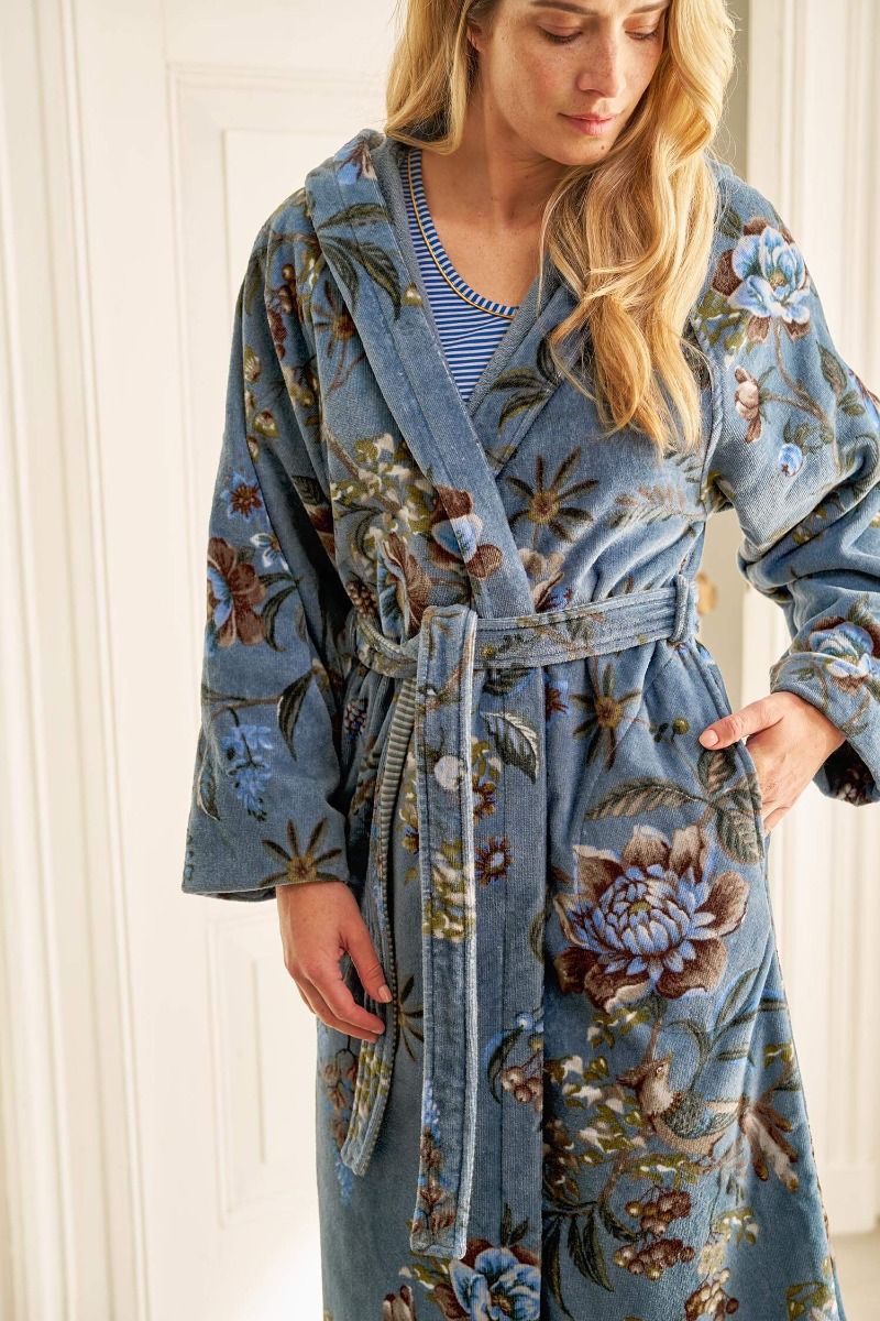 Bathrobe Secret Garden Blue