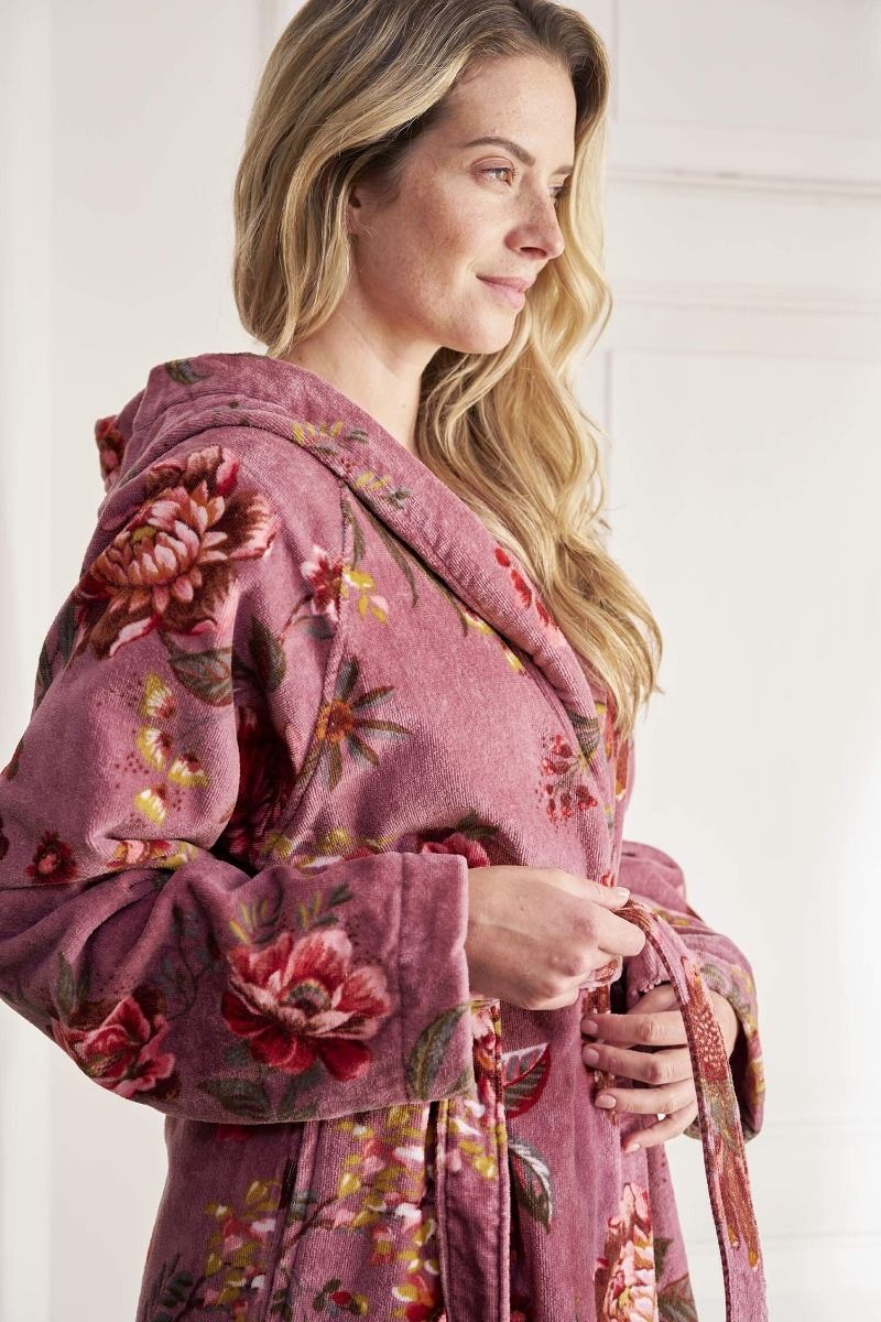 Peignoir Secret Garden Mauve XL
