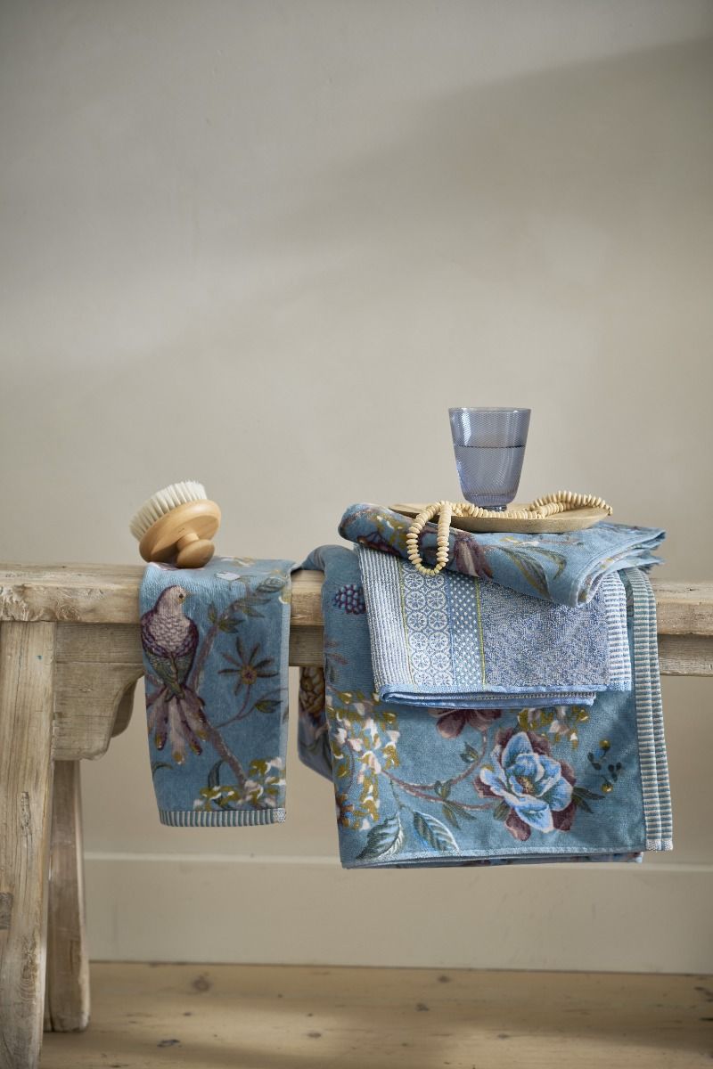 Serviette de Bain Soft Zellige Bleu/Gris 55x100cm