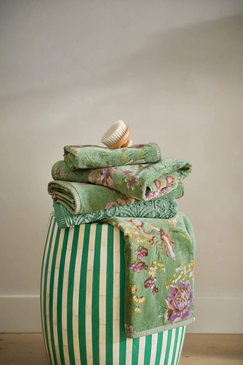 Large Bath Towel Secret Garden Green 70x140cm