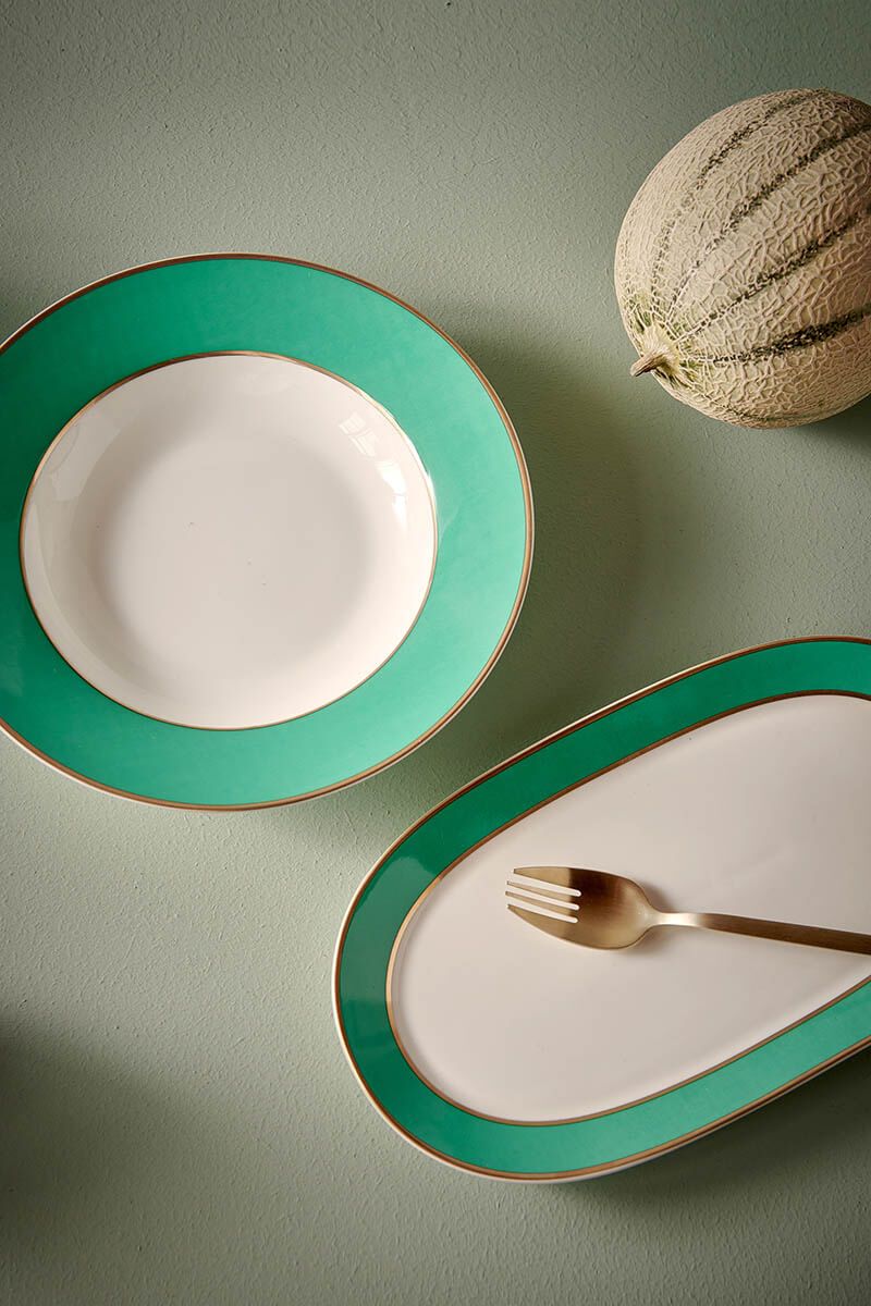 Pip Chique Cake Tray Oval Green