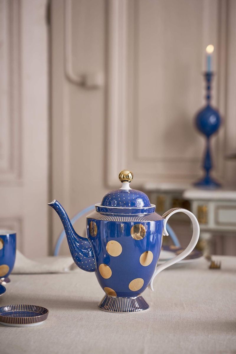 Théière Dot Delight Bleu Marine/Or 1.25l