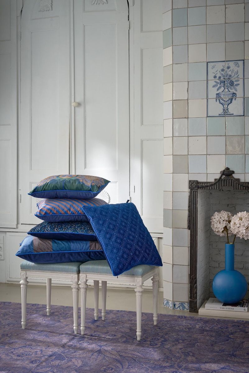 Cousin Décoratifs Quilted Daisy Bleu