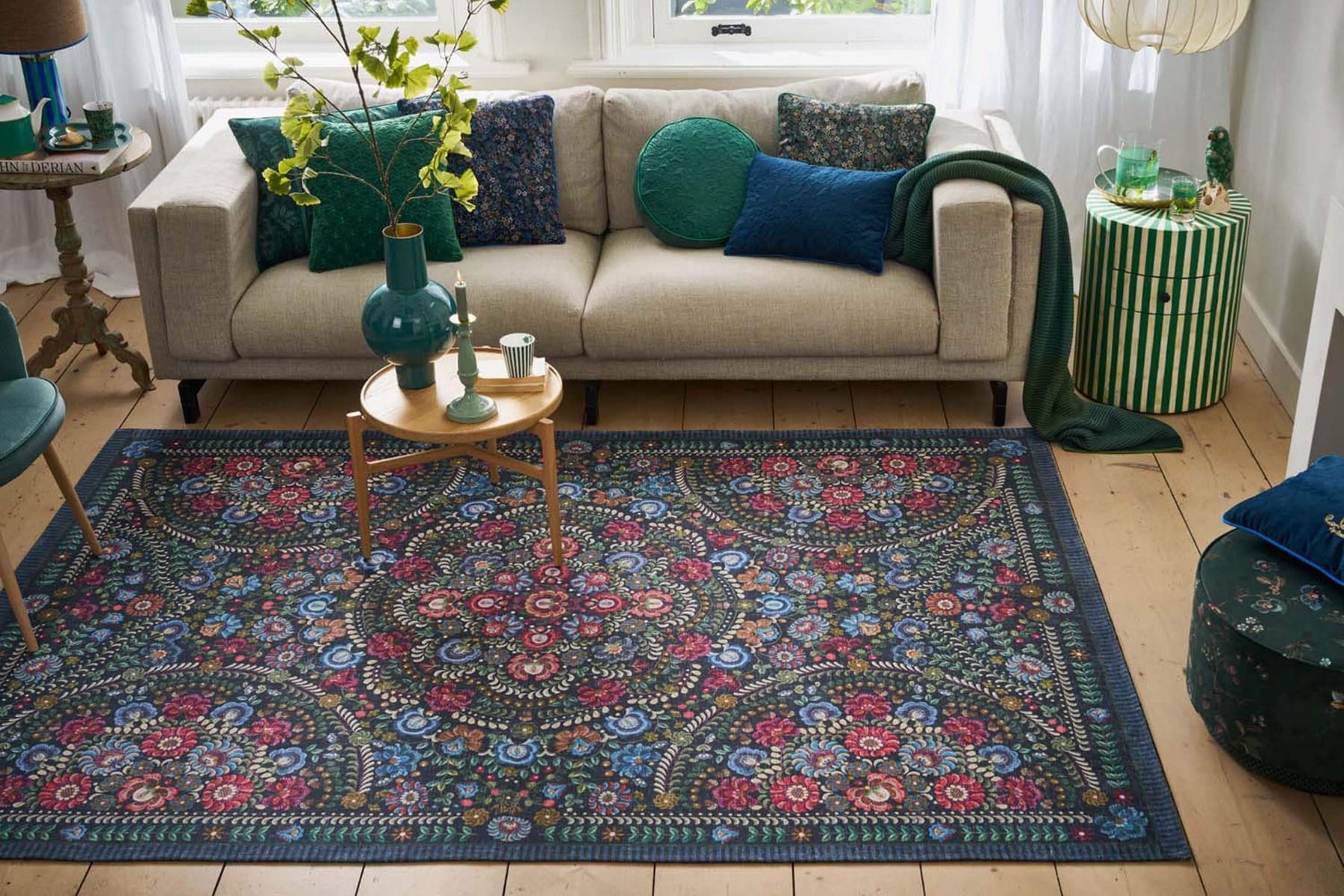 Tapis Il Ricamo by Pip Bleu Foncé