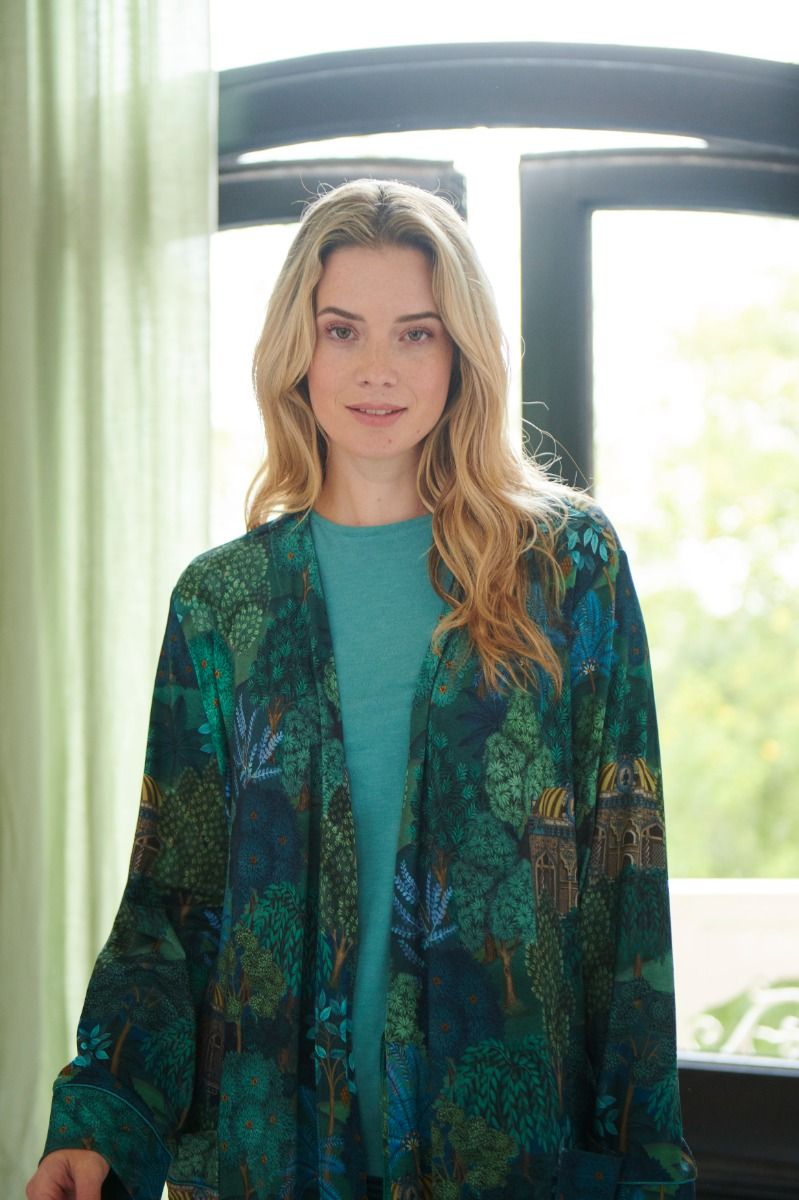 Niels Kimono Jardin de Noche Blauw