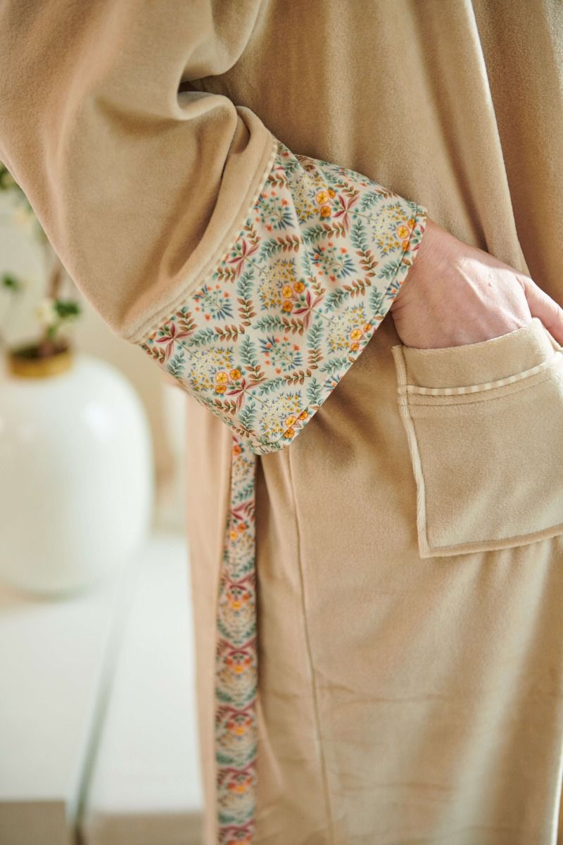 Naomi Kimono Velvet Solid Sable