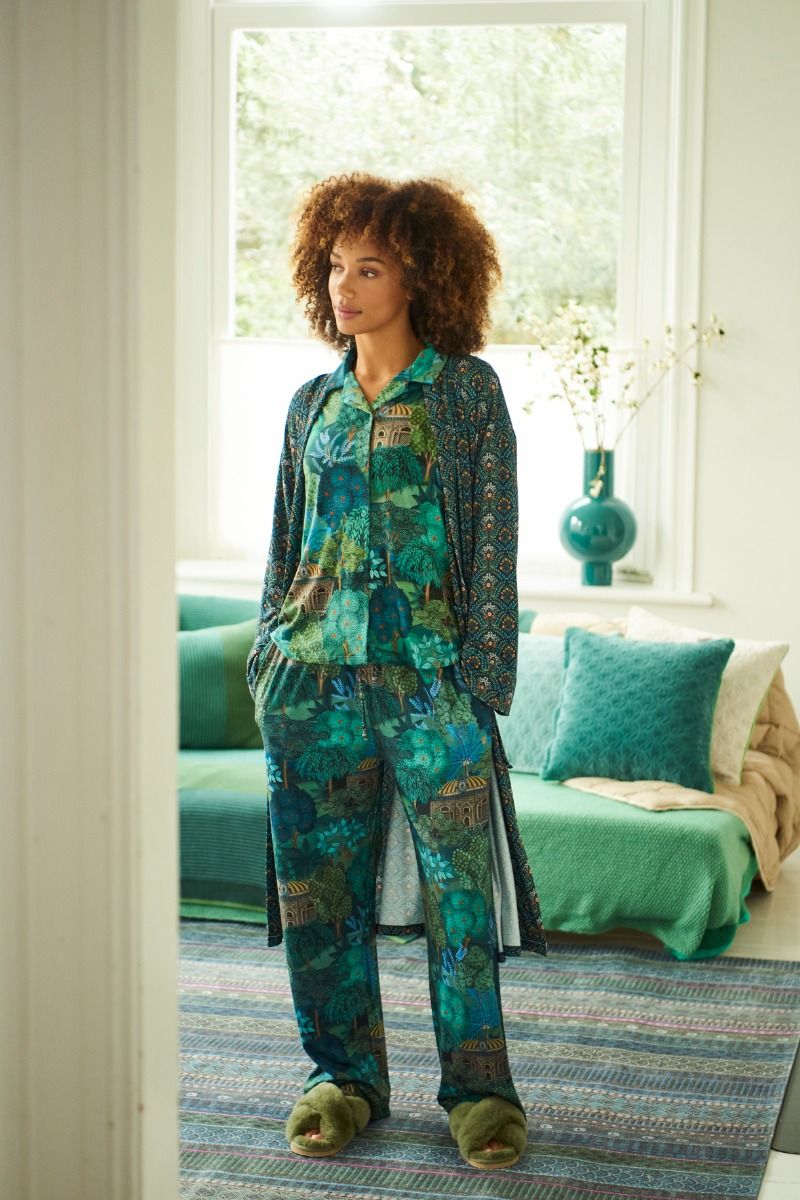 Faye Top à Manches Longues Jardin de Noche Bleu