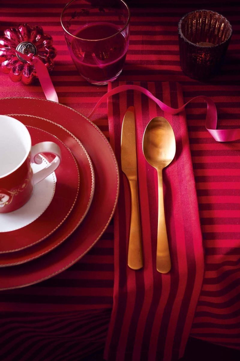 Assiette Love Birds Rouge Foncé 26.5cm