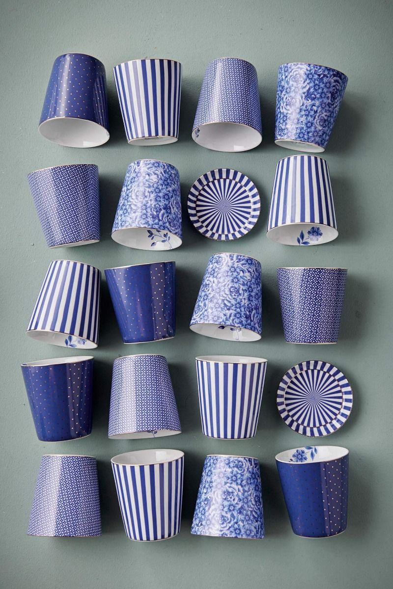 Royal Stripes Mug Dots & Tea Tip Blue