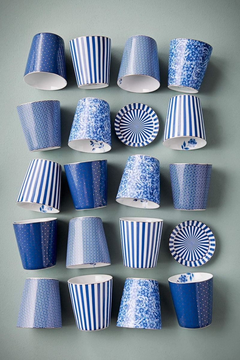 Royal Stripes Mok Tegels & Theetip Blauw