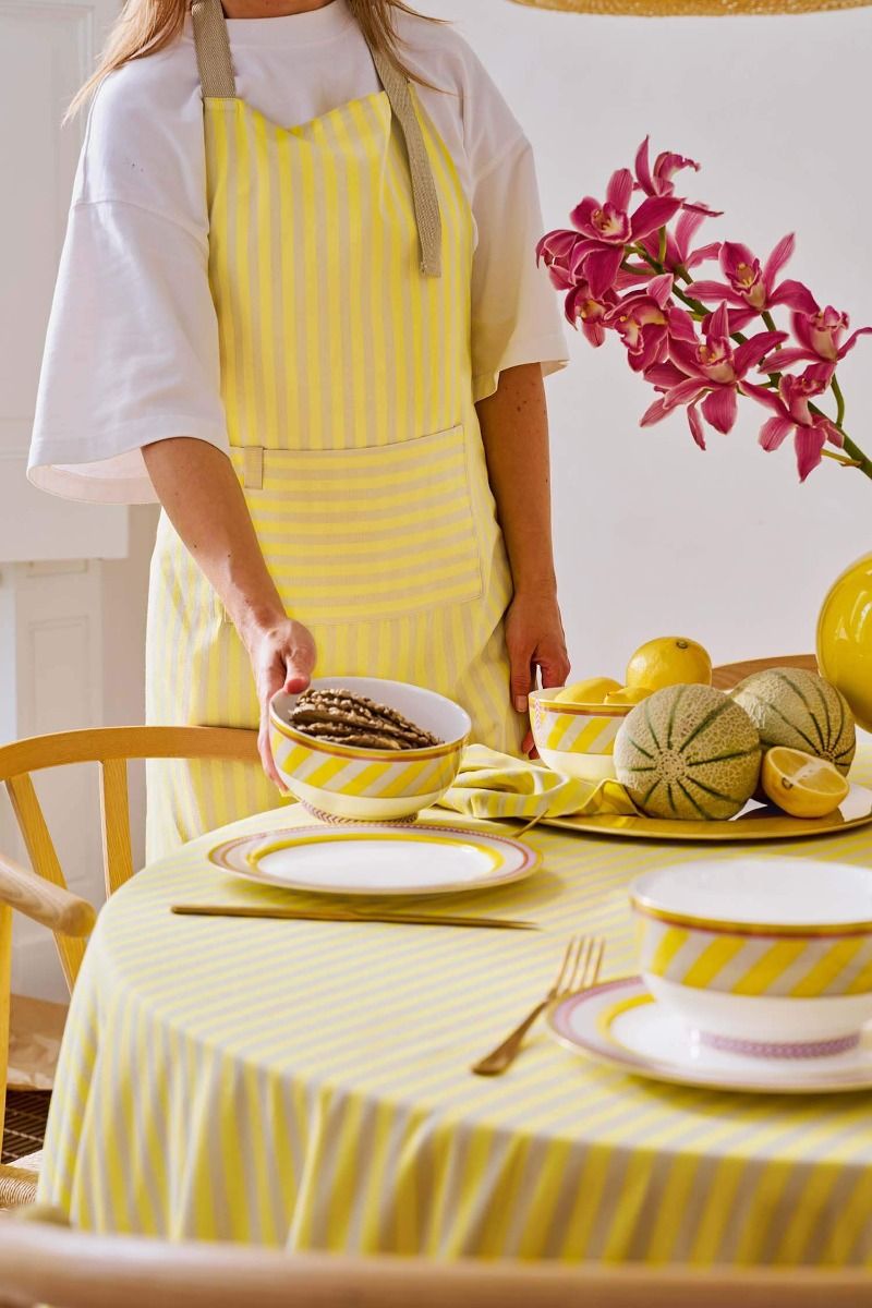 Stripes Apron Yellow