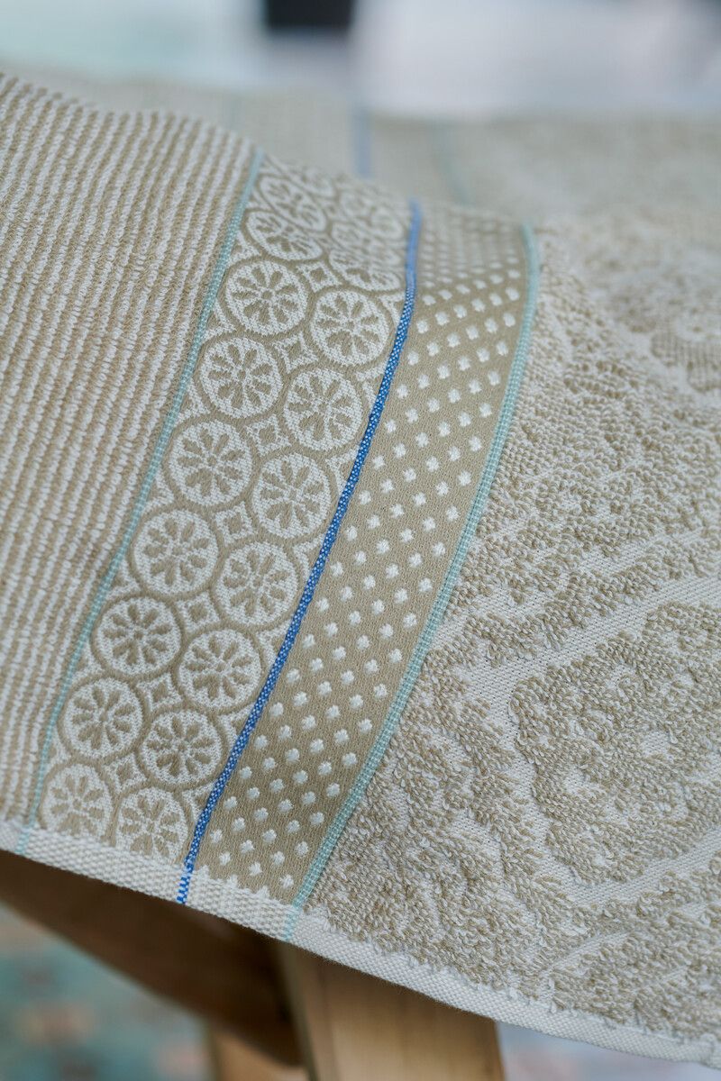 Gastendoek Set/3 Soft Zellige Khaki 30x50 cm