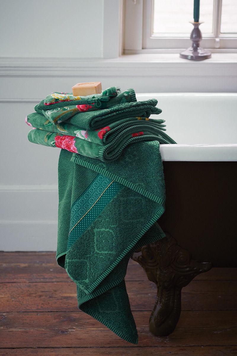 Bath Towel Soft Zellige Green 55x100 cm