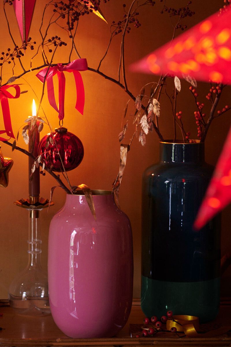 Weihnachtskugel Glas Rot 10cm