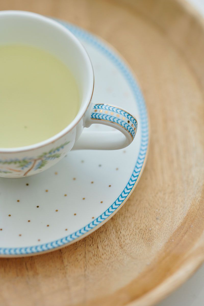 Espresso Tasse & Untertasse Jolie Punkte Gold Blau