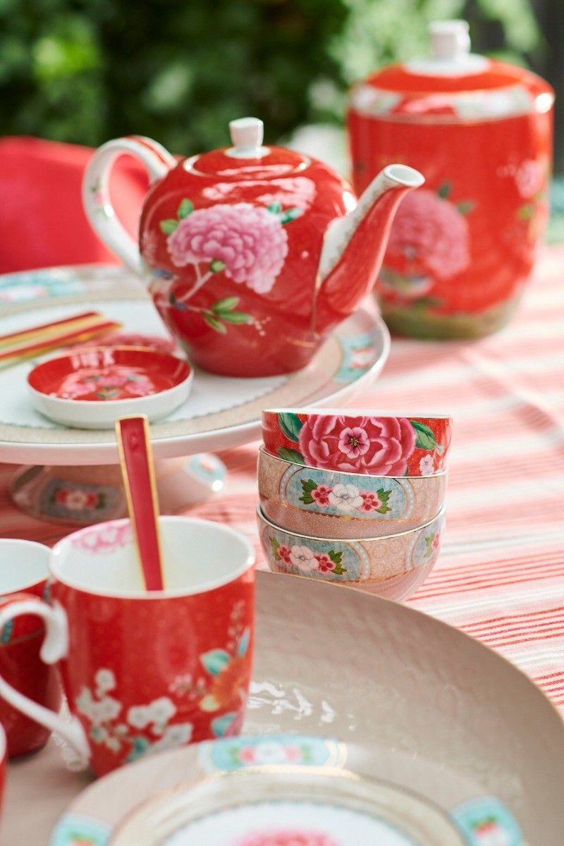 Blushing Birds Theetip Rood 9 cm