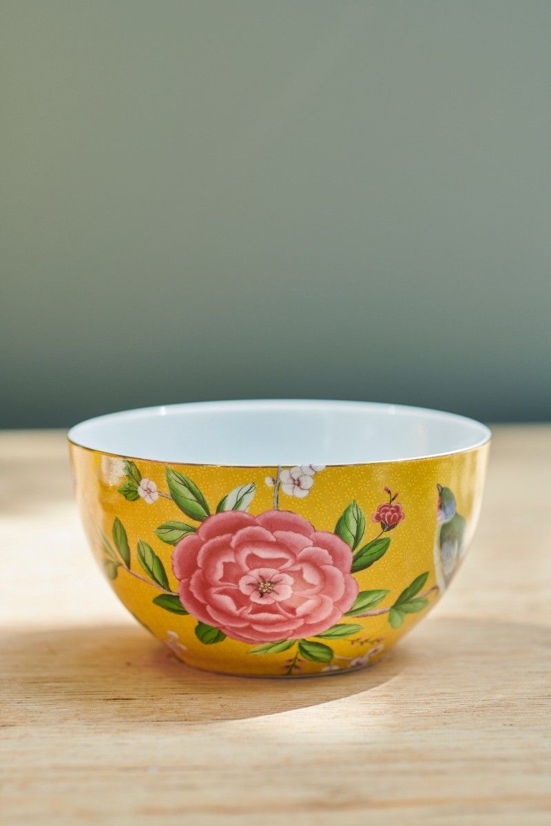 Blushing Birds Kom Geel 15 cm