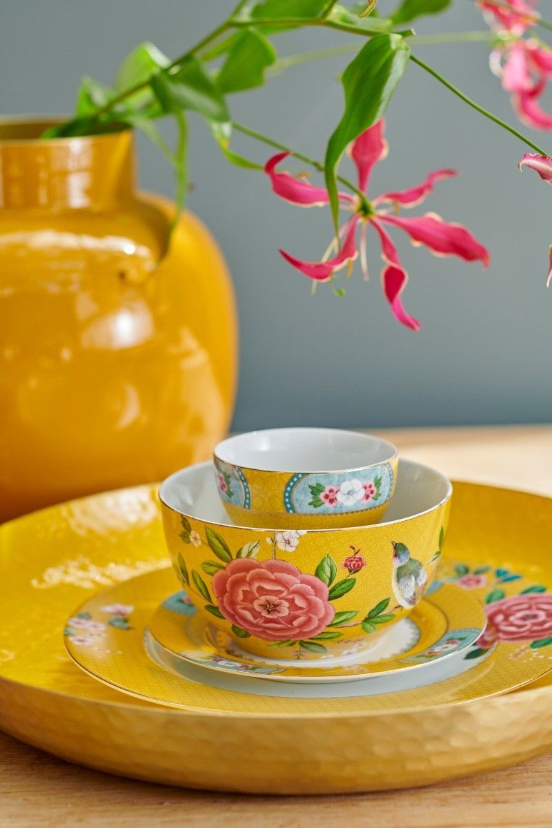 Blushing Birds Star Flower Schale Klein Gelb 9.5 cm