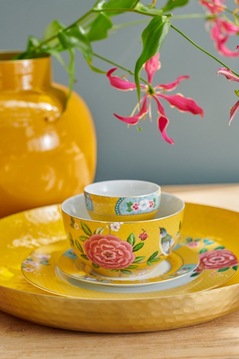 Blushing Birds Kom Geel 15 cm