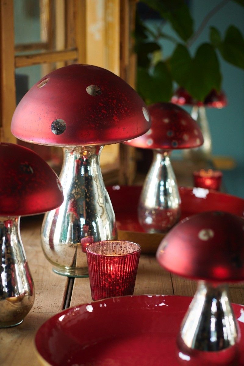 Mushroom Glass 40 cm