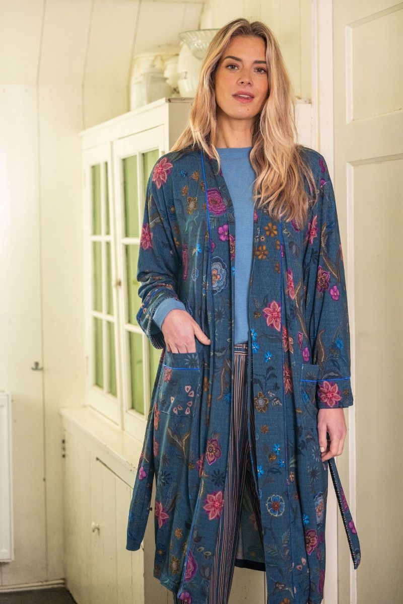 Nisha Kimono Coco Flower Blauw 